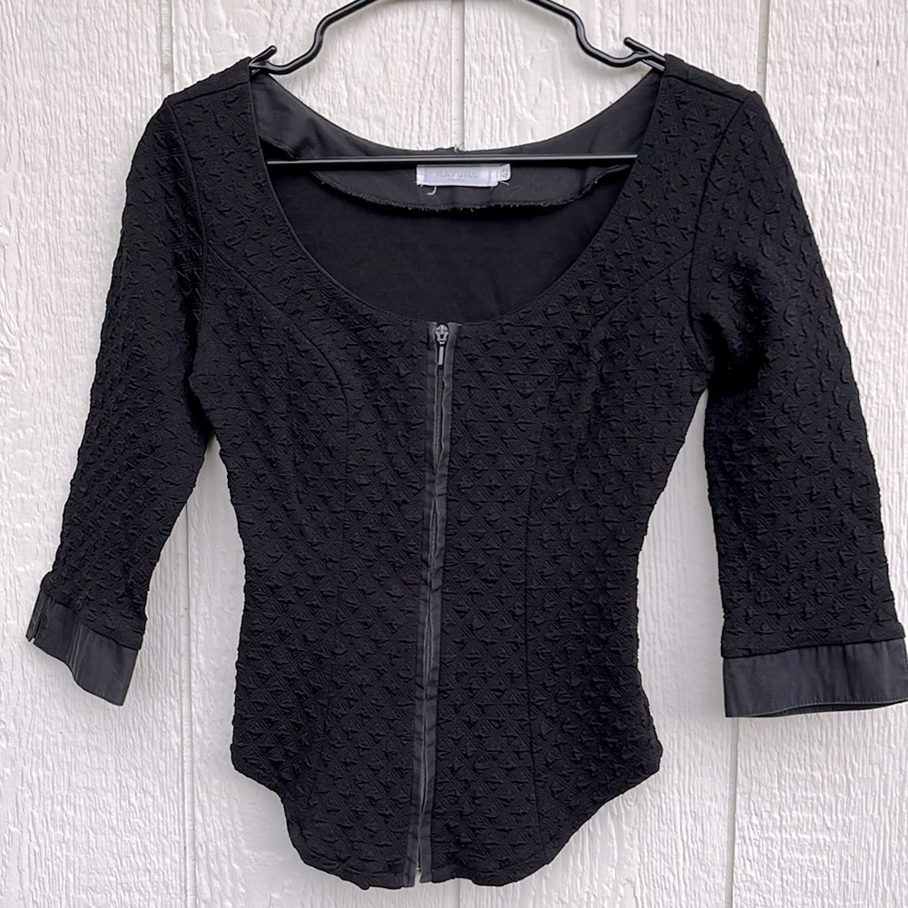 Vintage French Zipper Top